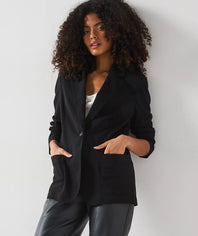 Edge To Edge Jersey Blazer - Black