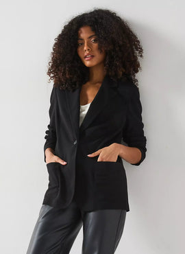 Edge To Edge Jersey Blazer - Black