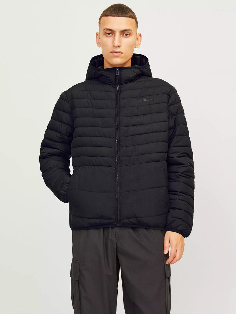 Jack & Jones State Hooded Packable Padded Jacket - Black