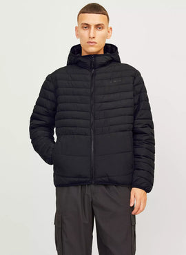 Jack & Jones State Hooded Packable Padded Jacket - Black