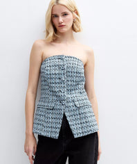 Boucle Bustier Waistcoat - Blue
